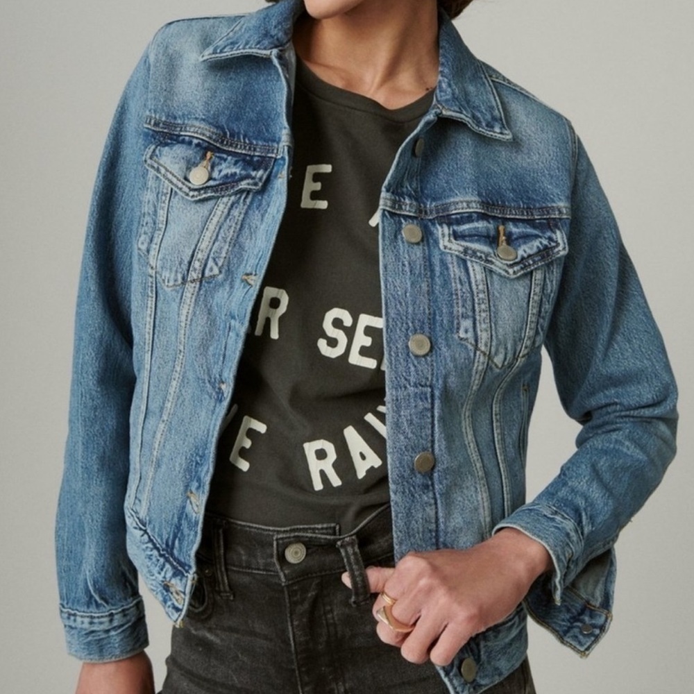 Lucky Brand The Tomboy Trucker Denim Jacket Size XS